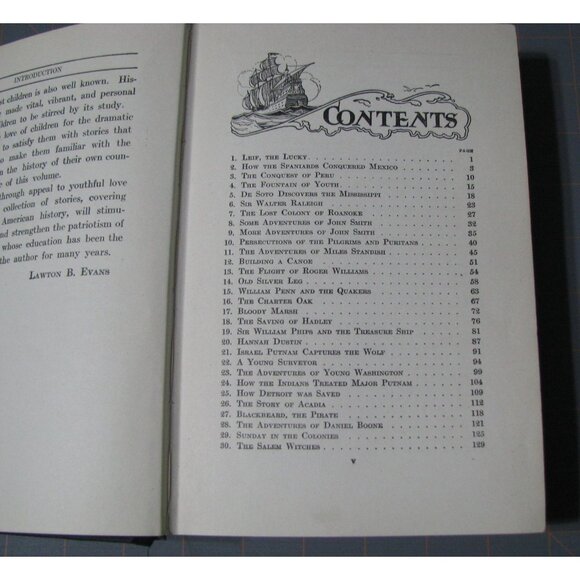 Vintage "America First" Book By Lawton B. Evans 100 stories history Colonial - Picture 10 of 13